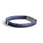 Preview: Dreifaches Armband mit italienischem Leder und 2 mm Lapislazuli-Stein - Triplux Blue